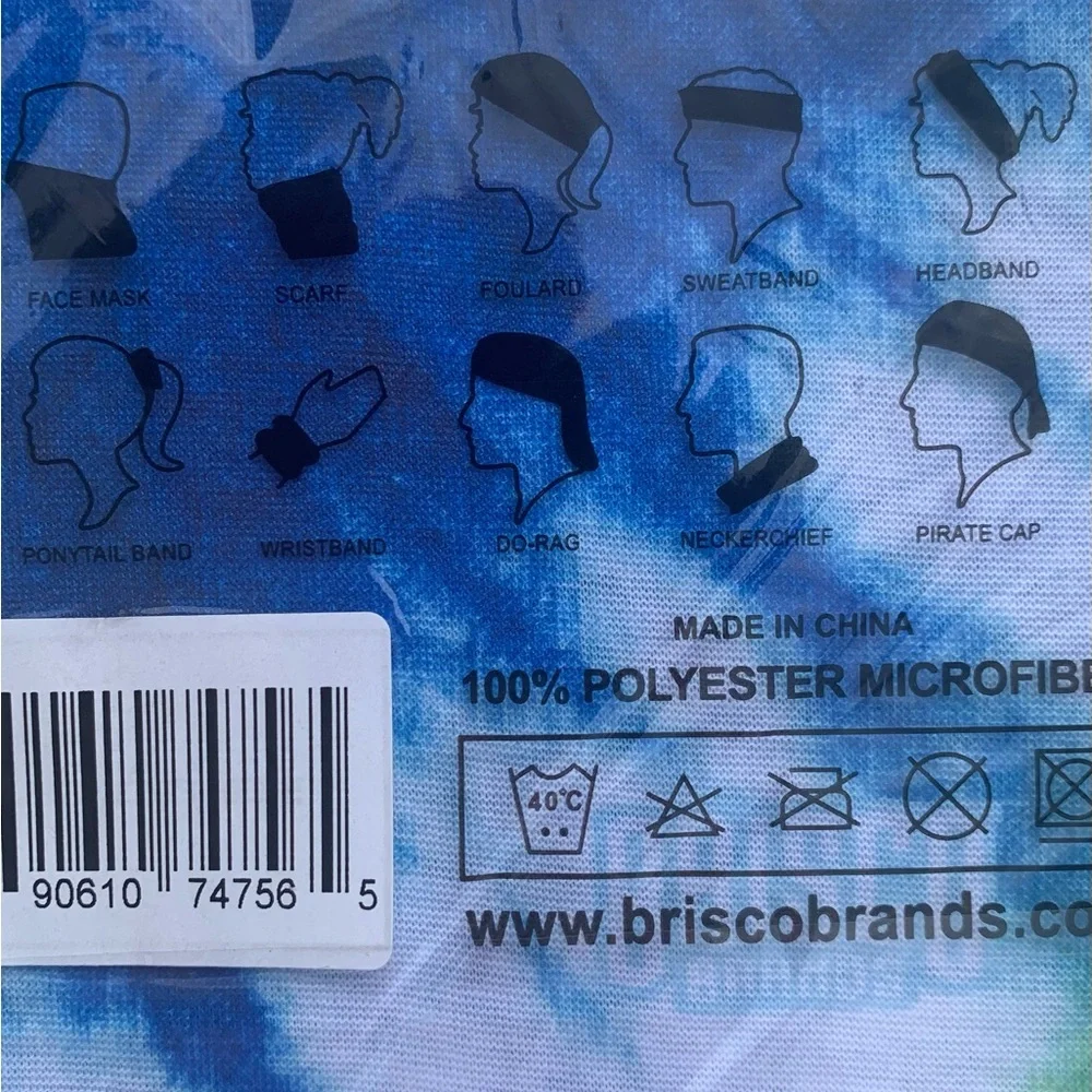 Briaco Multi-Functional Head & Neck Wear - Blue and Green